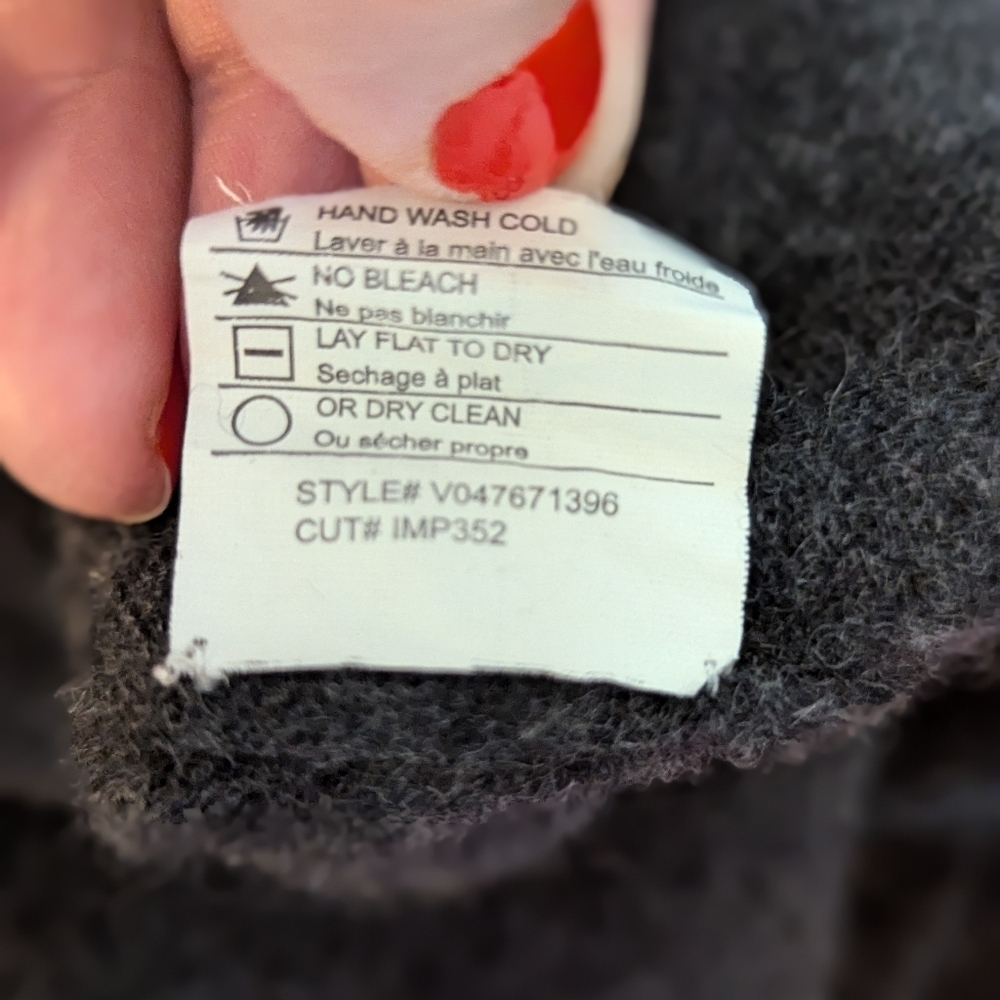 Vince 100% Cashmere Sweater Dress XS Charcoal Gray V Neck - Picture 6 of 7